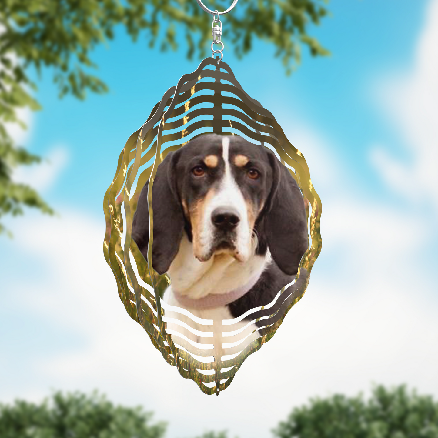 American English Coonhound Wind Spinner