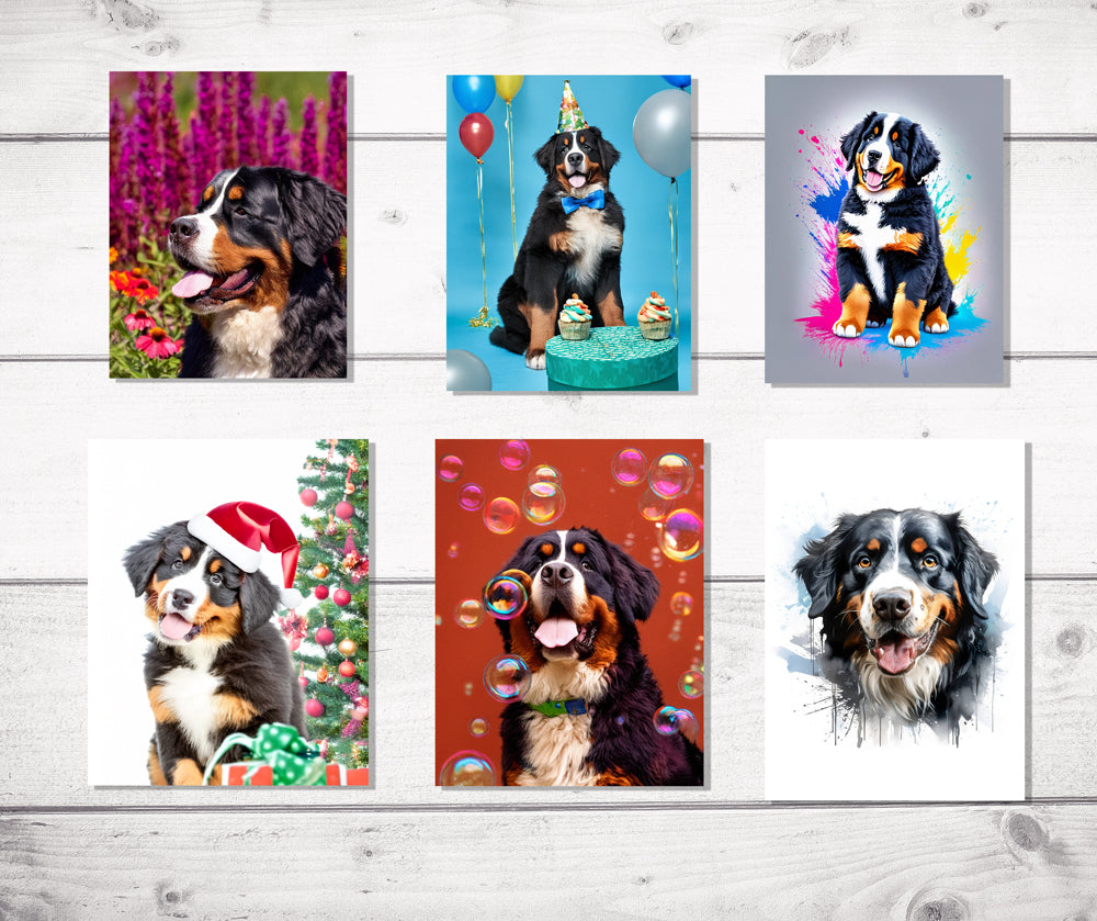 Bernese Mountain Dog Greeting Cards