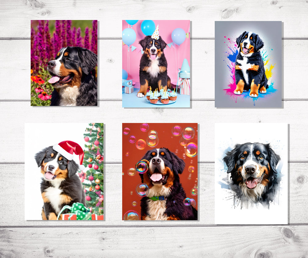 Bernese Mountain Dog Greeting Cards