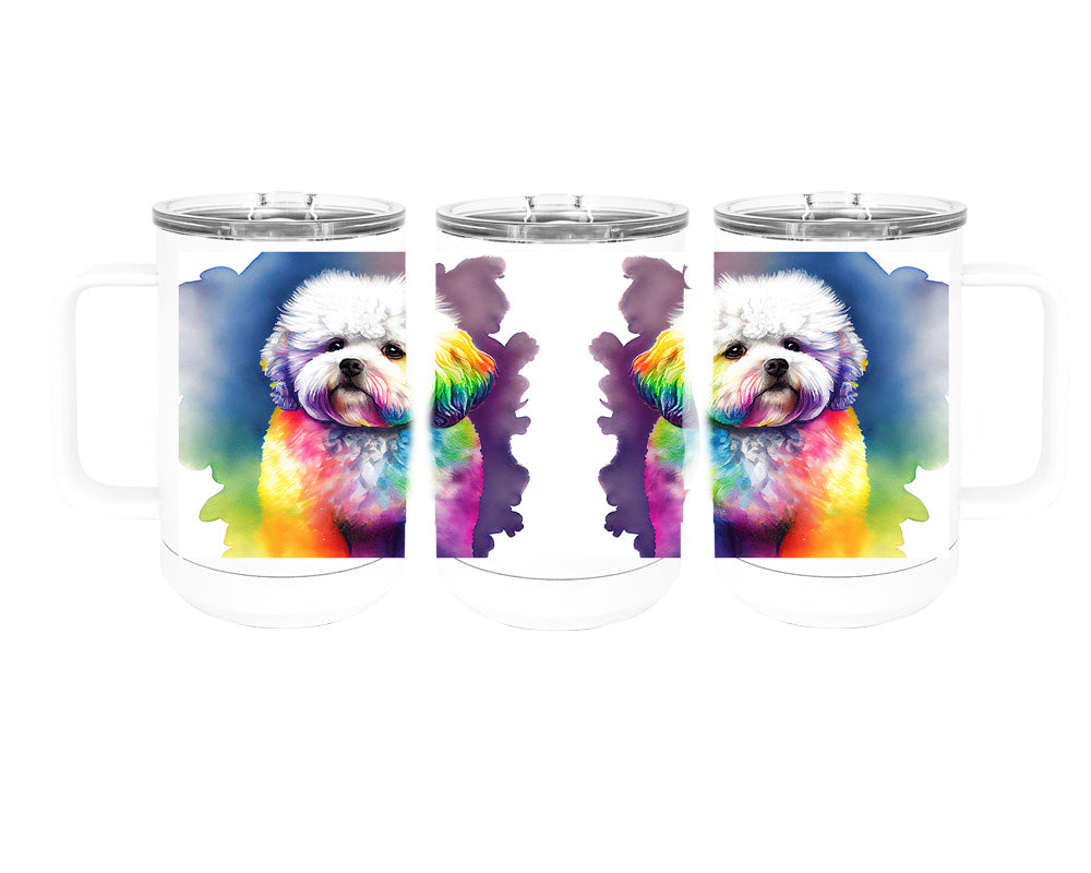 Bichon Frise 15 oz Stainless Steel, Double-Wall Vacuum Insulated Travel Coffee Mug
