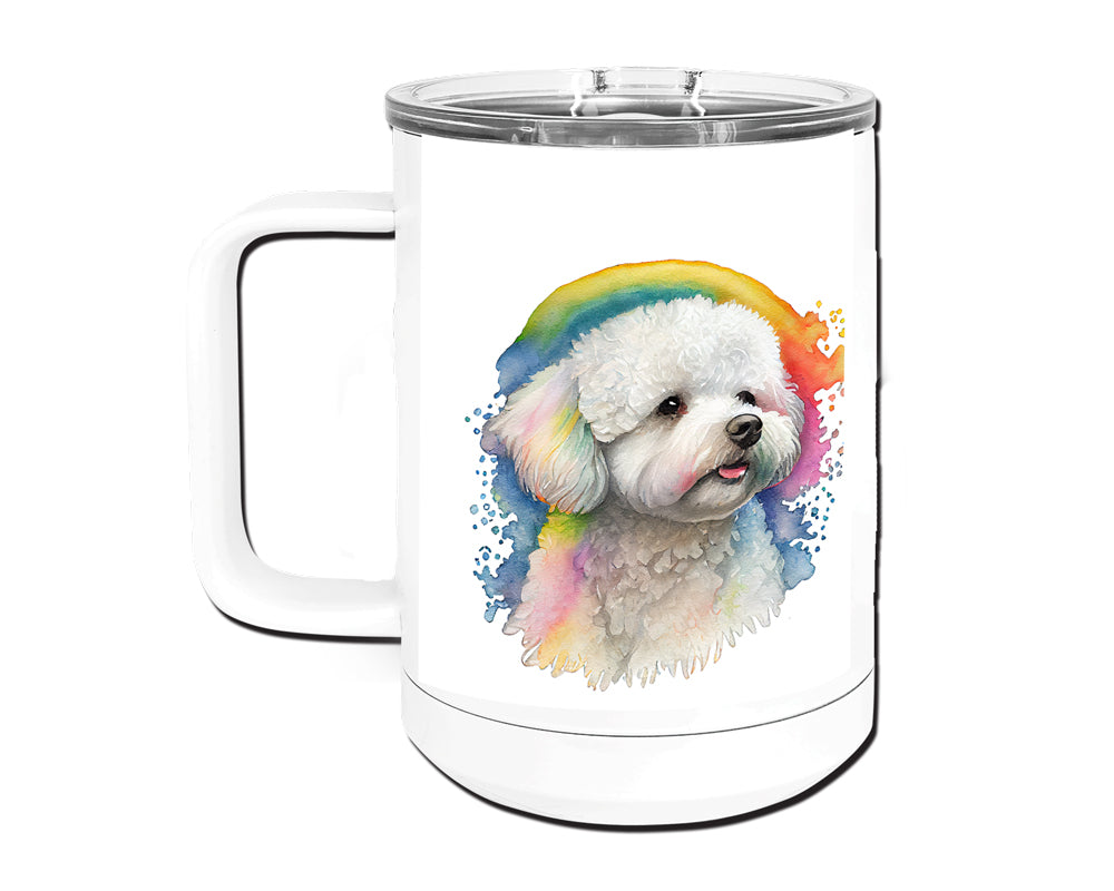 Bichon Frise 15 oz Stainless Steel, Double-Wall Vacuum Insulated Travel Coffee Mug