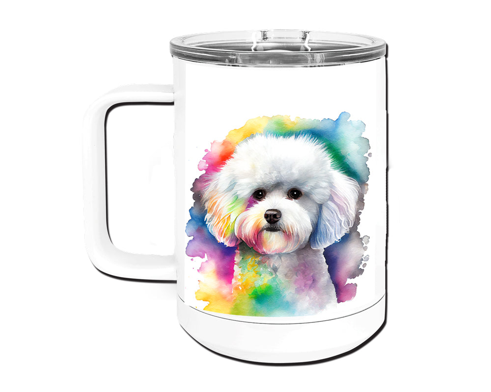 Bichon Frise 15 oz Stainless Steel, Double-Wall Vacuum Insulated Travel Coffee Mug