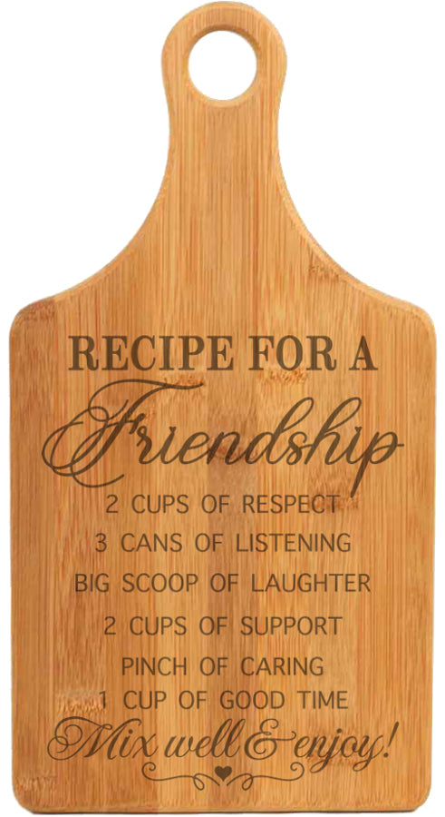 Friendship Recipe Cutting Board