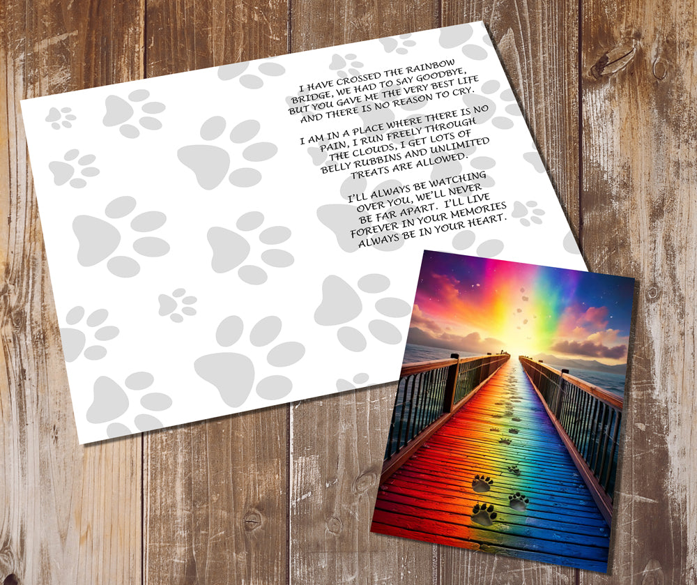 Rainbow Bridge Greeting Cards , Lost of Pet Cards