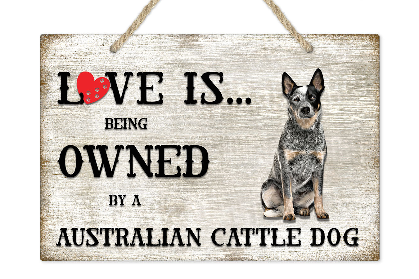 Australian Cattle Dog Wooden Keychain