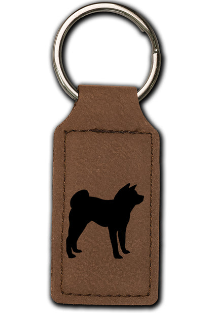 Akita Leatherette Key Chain