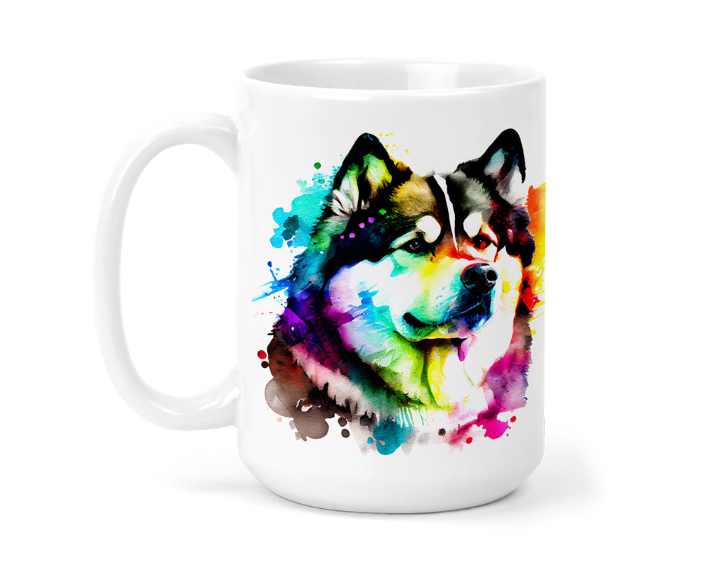 Alaskan Malamute 15 oz Stainless Steel, Double-Wall Vacuum Insulated Travel Coffee Mug