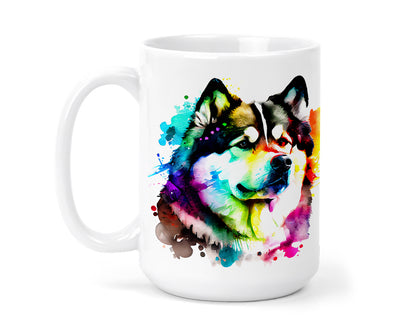 Alaskan Malamute 15 oz Stainless Steel, Double-Wall Vacuum Insulated Travel Coffee Mug