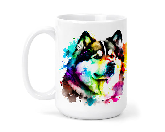 Alaskan Malamute 15 oz Stainless Steel, Double-Wall Vacuum Insulated Travel Coffee Mug