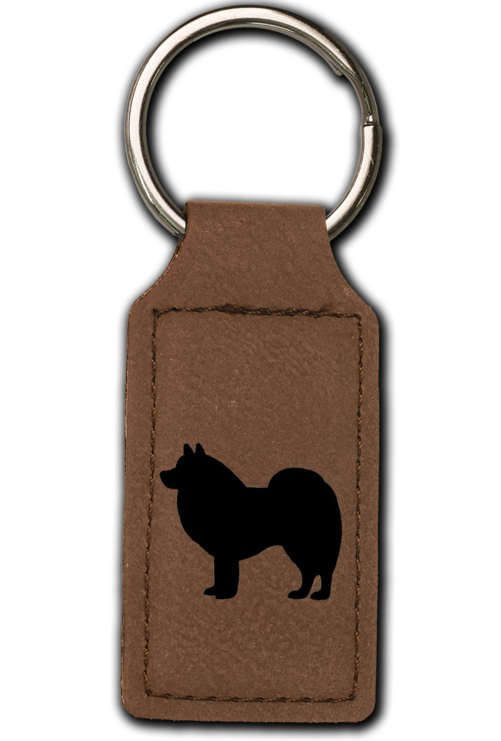 American Eskimo Leatherette Key Chain