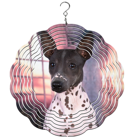 American Hairless Terrier Wind Spinner