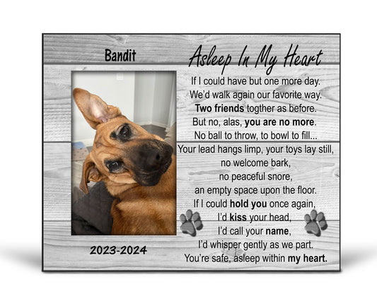 Asleep In My Heart Personalized Picture Frame