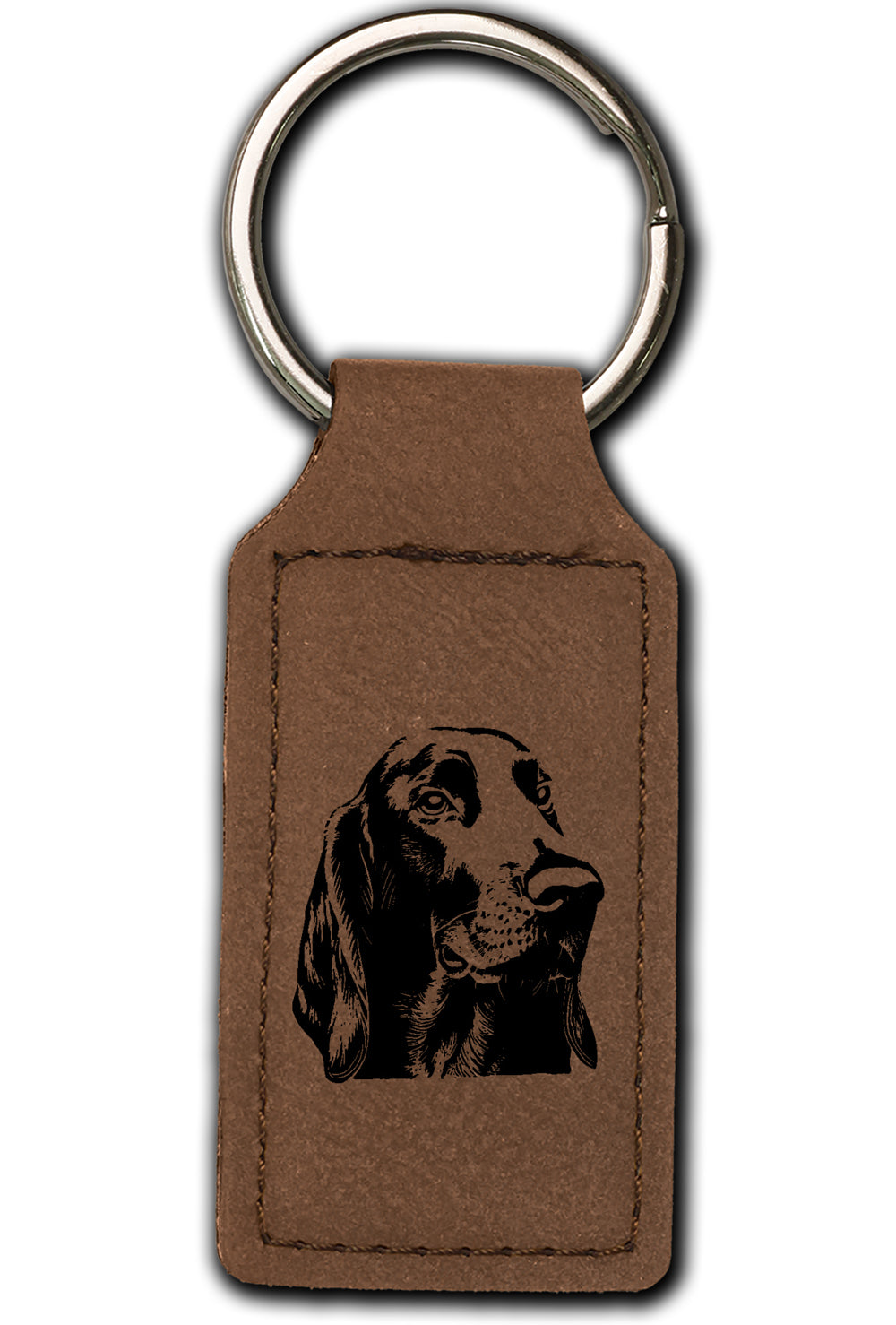 Basset Hound Leatherette Key Chain