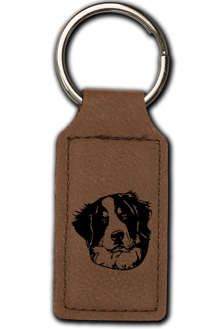 Bernese Mountain Dog Leatherette Key Chain