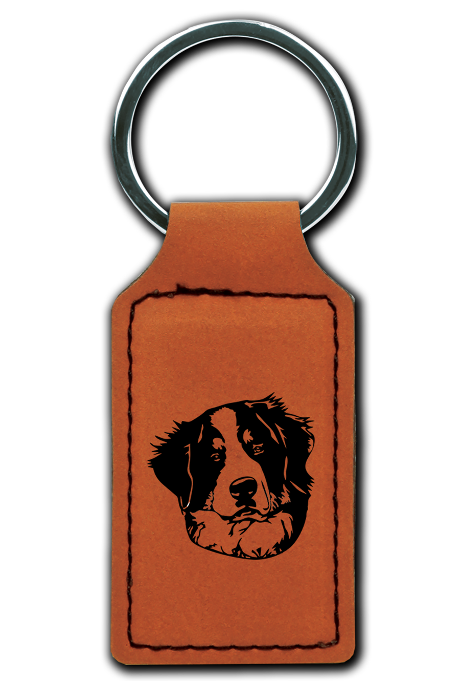 Bernese Mountain Dog Leatherette Key Chain