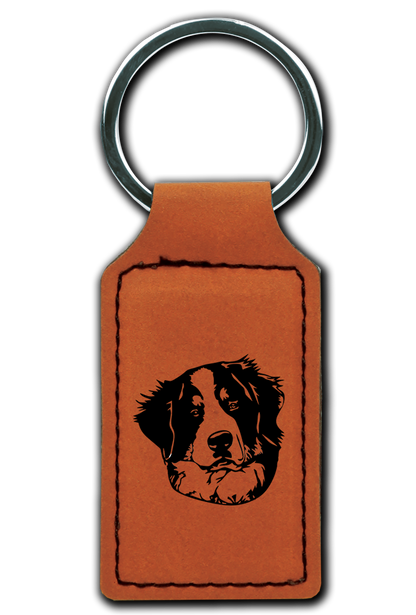 Bernese Mountain Dog Leatherette Key Chain