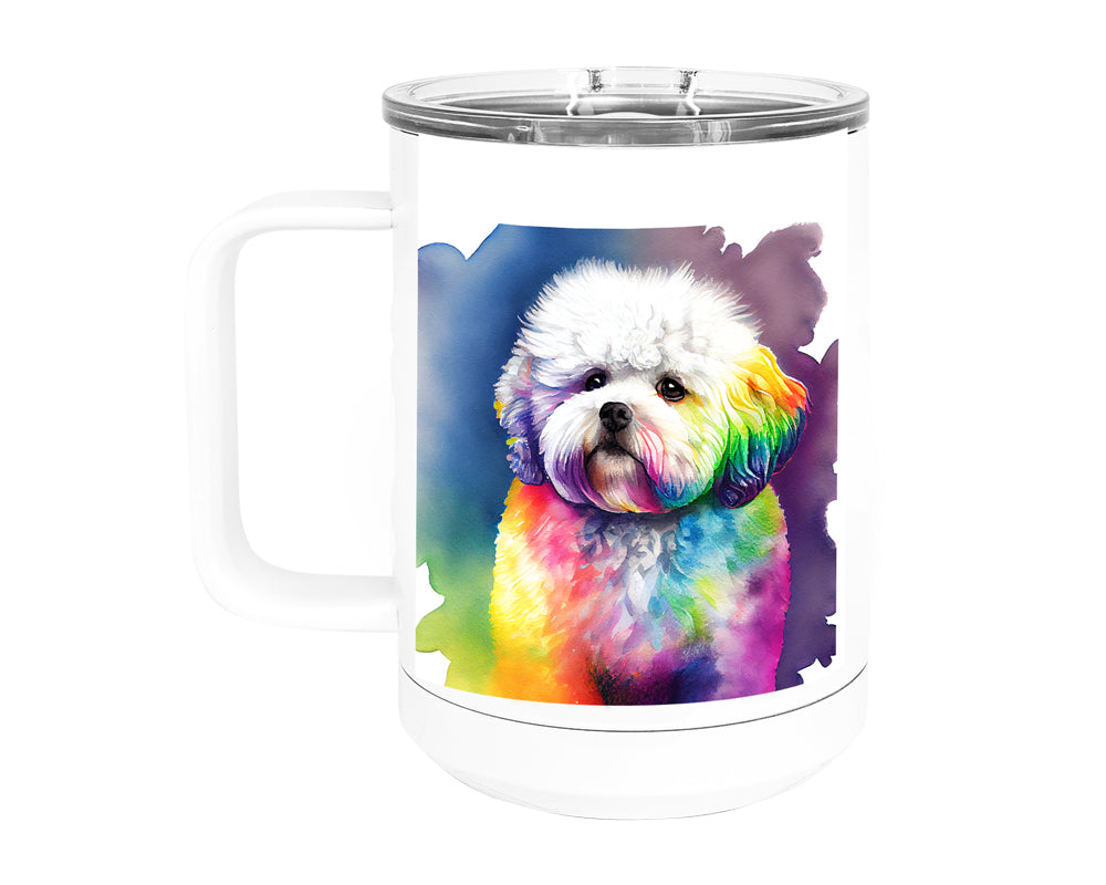 Bichon Frise 15 oz Stainless Steel, Double-Wall Vacuum Insulated Travel Coffee Mug