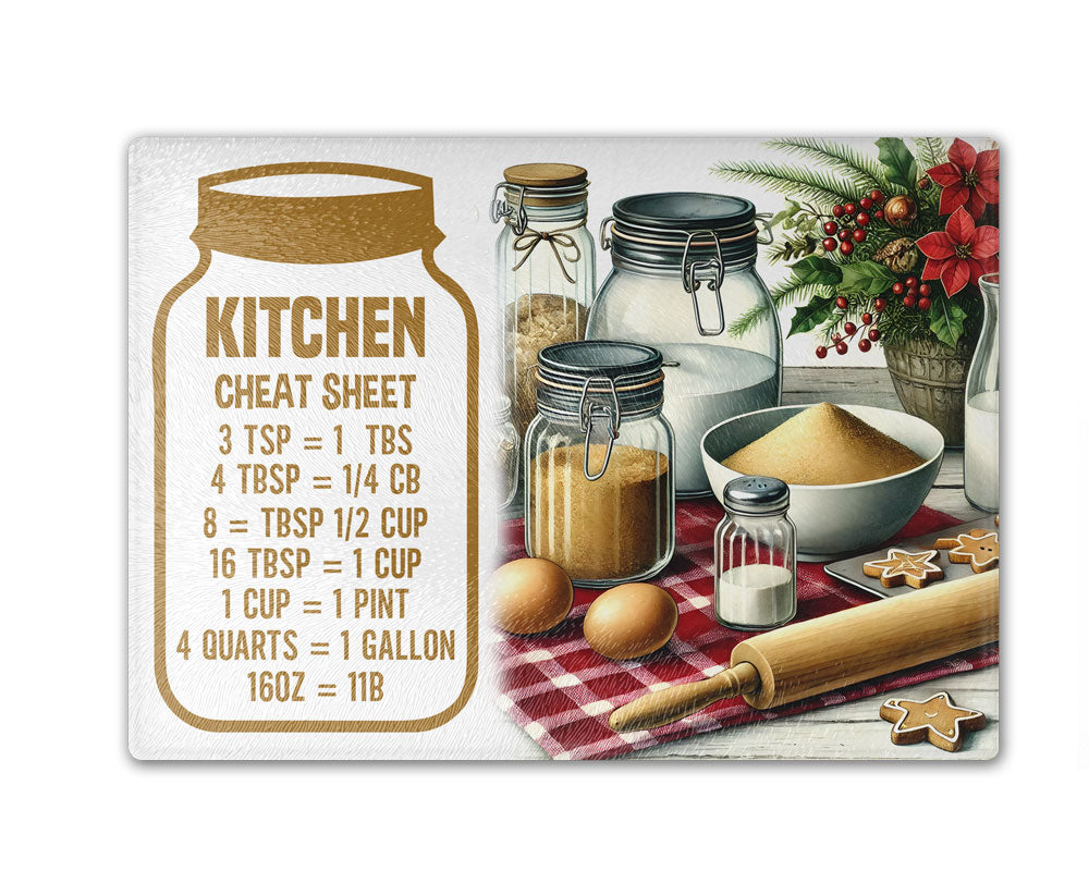 Kitchen Measurement Conversion Chart Cutting Board