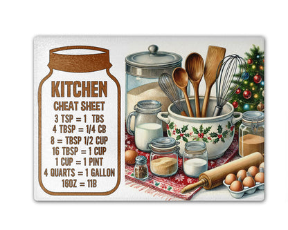 Kitchen Measurement Conversion Chart Cutting Board