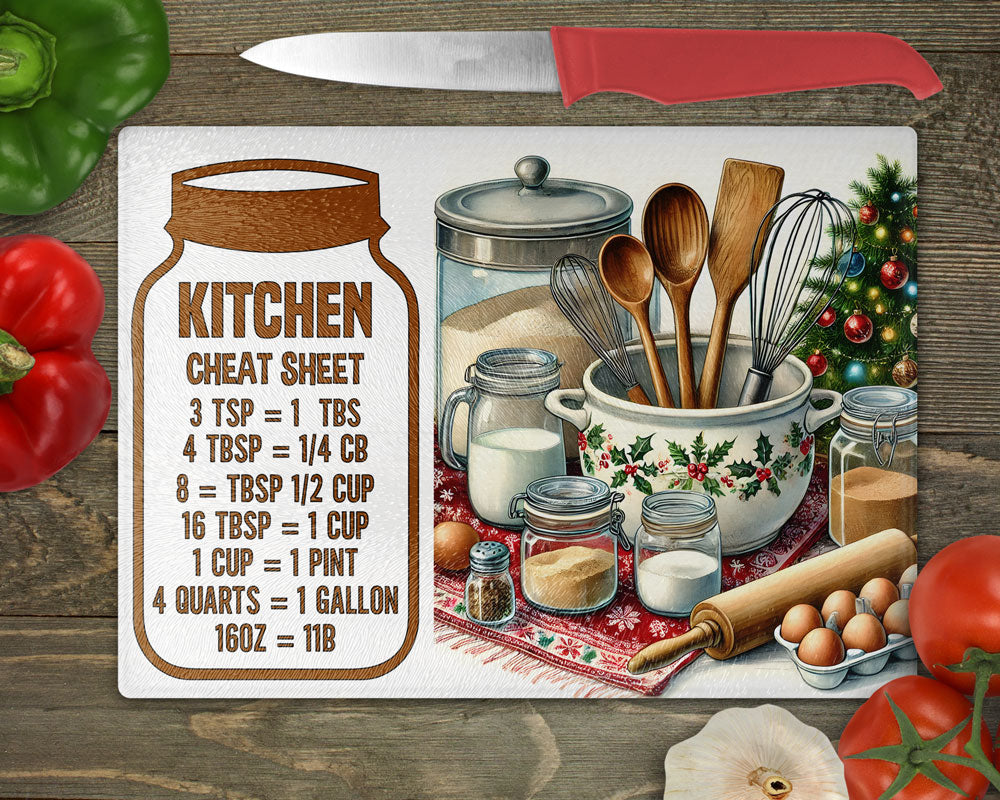 Kitchen Measurement Conversion Chart Cutting Board