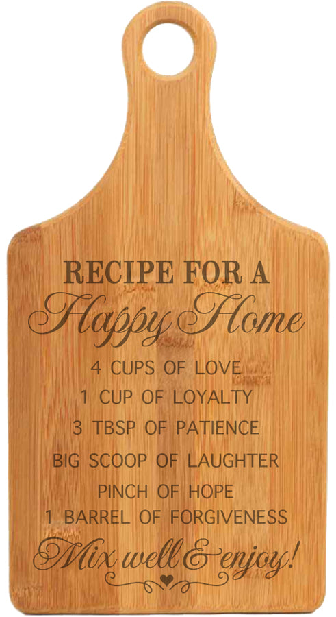 Happy Home Recipe Cutting Board