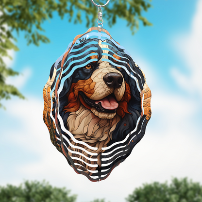 Bernese Mountain Dog Wind Spinner