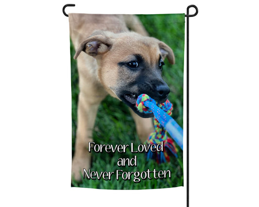 Forever Loved Never Forgotten Personalized Photo Pet Garden Flag