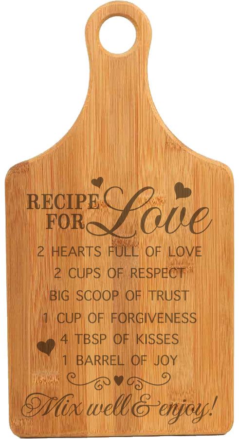 Recipe for Love Cutting Board