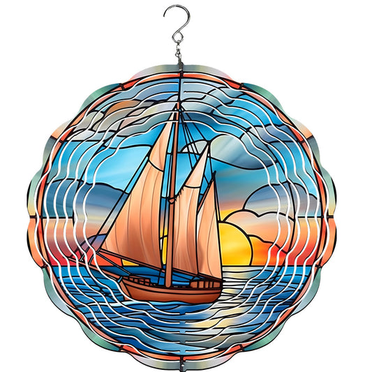 Sail Boat Wind Spinner