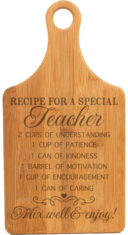 Special Teacher Recipe Cutting Board