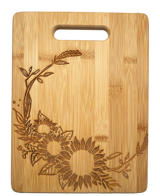Sunflower Bamboo Cutting Board