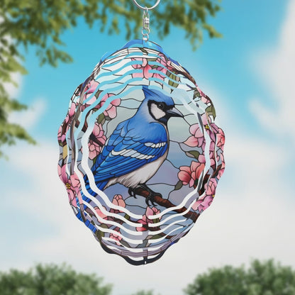 Blue Jay Wind Spinner